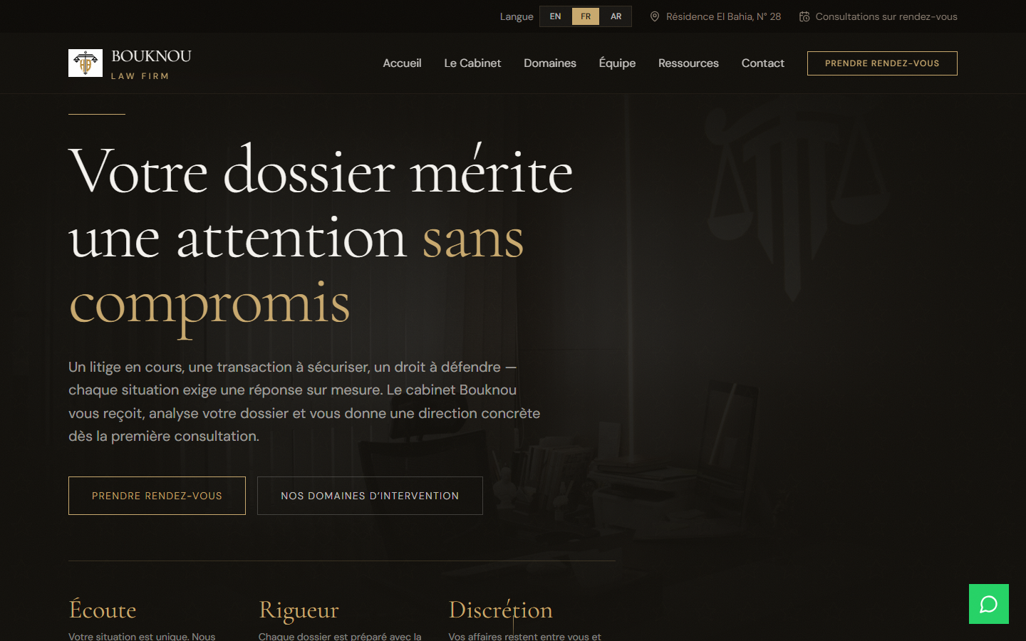 Bouknou Law Firm — built by Kreova